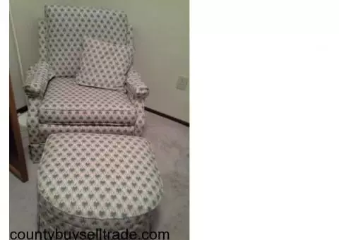 lady's chair and foot stool